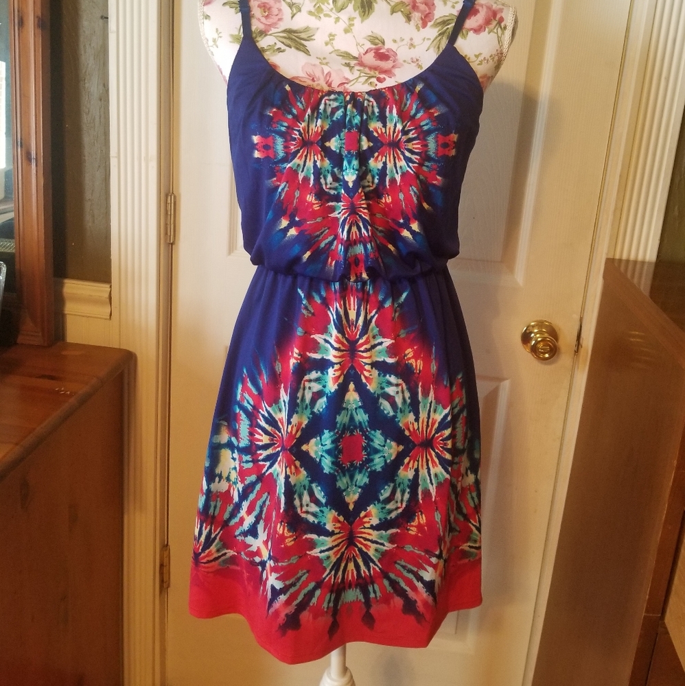Small stiletto brand tie dye dress